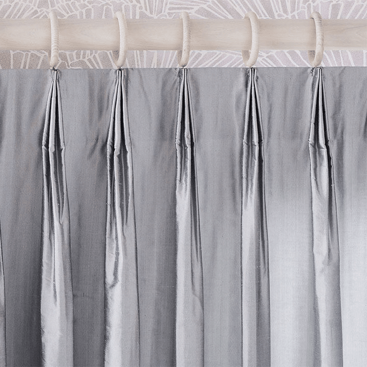 Pleated curtains in Houston