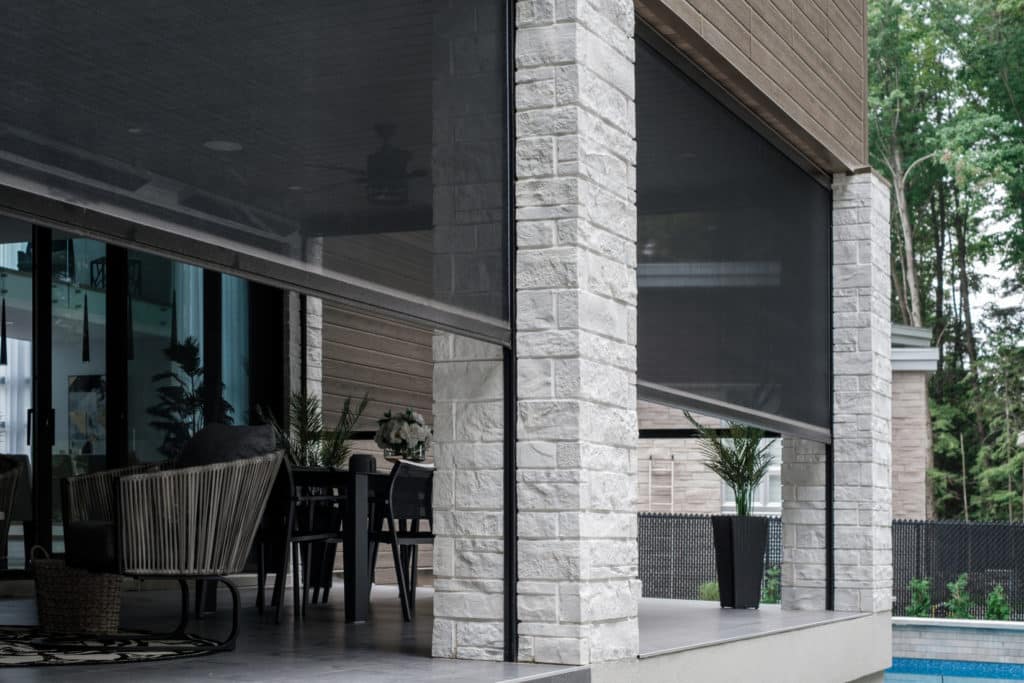 Outdoor patio shades installation, AP