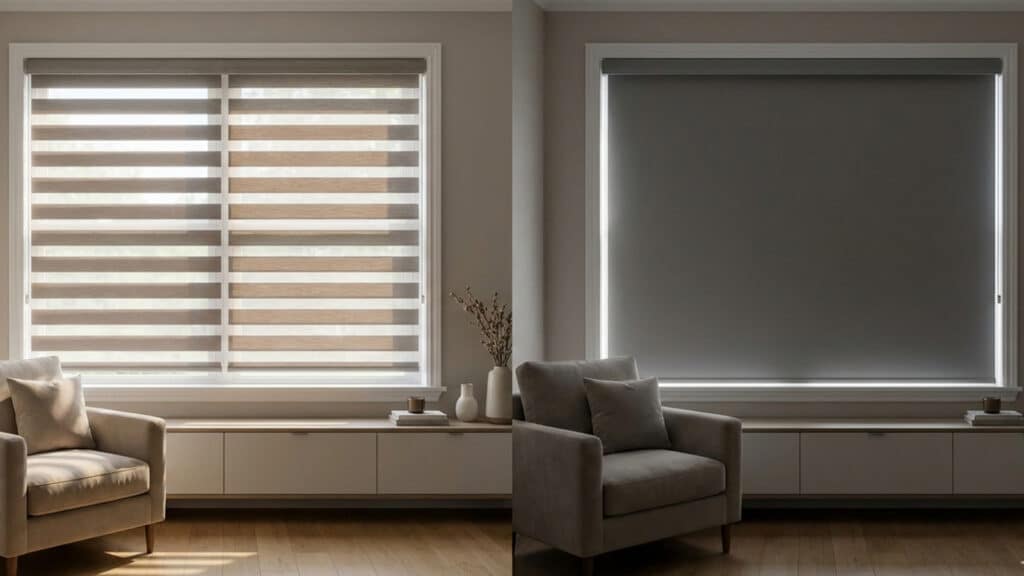 Zebra vs Roller Shades