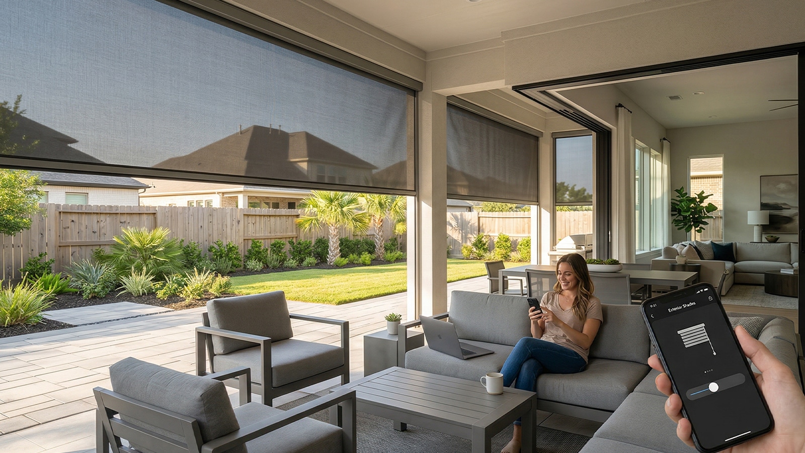 Outdoor Shades Benefit - Motorization
